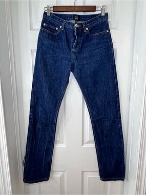 A.P.C. Petit  Standard Slim Fit Selvegde Denim Jeans Size 28 Dark Blue APC